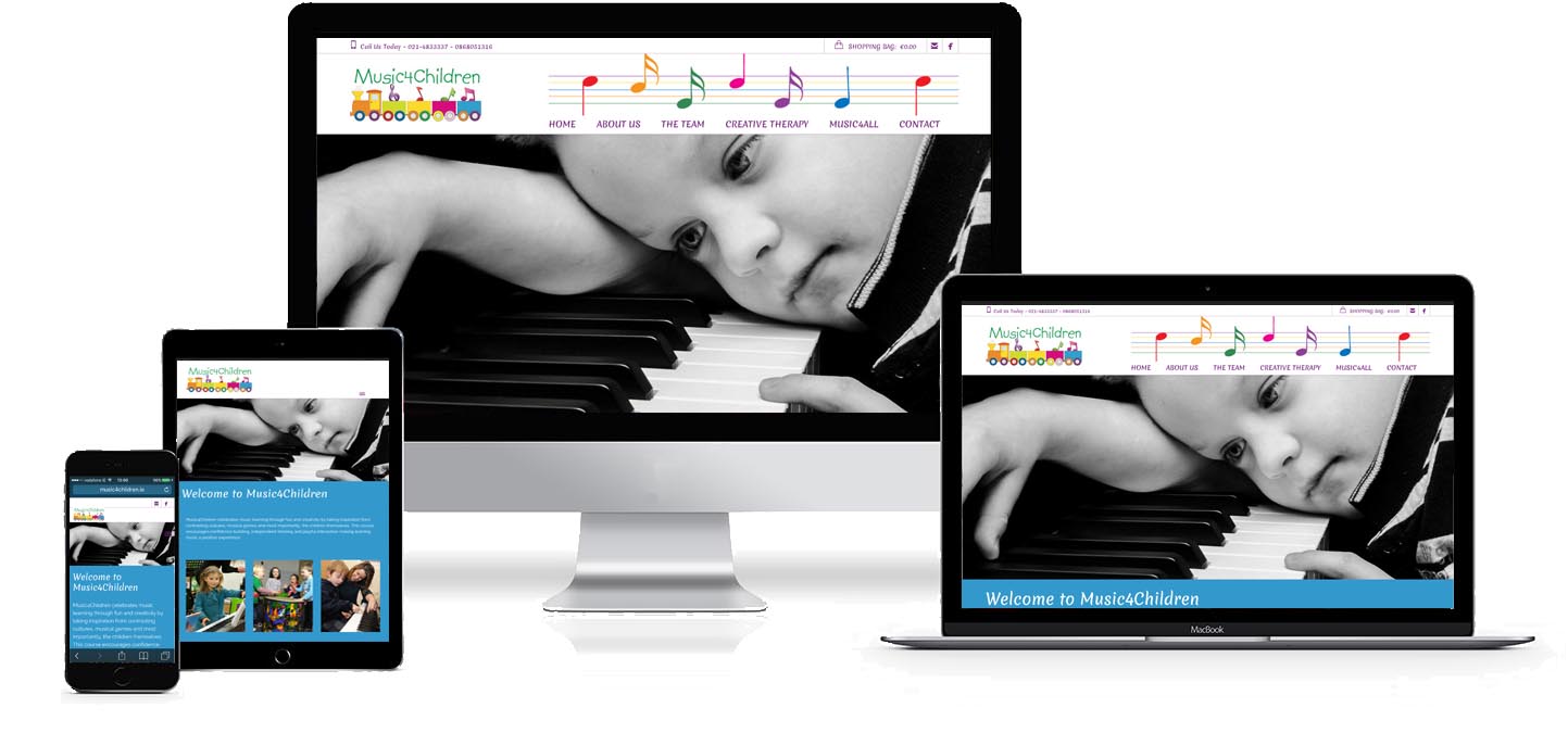 Image and link to Music4Children Web Site Development