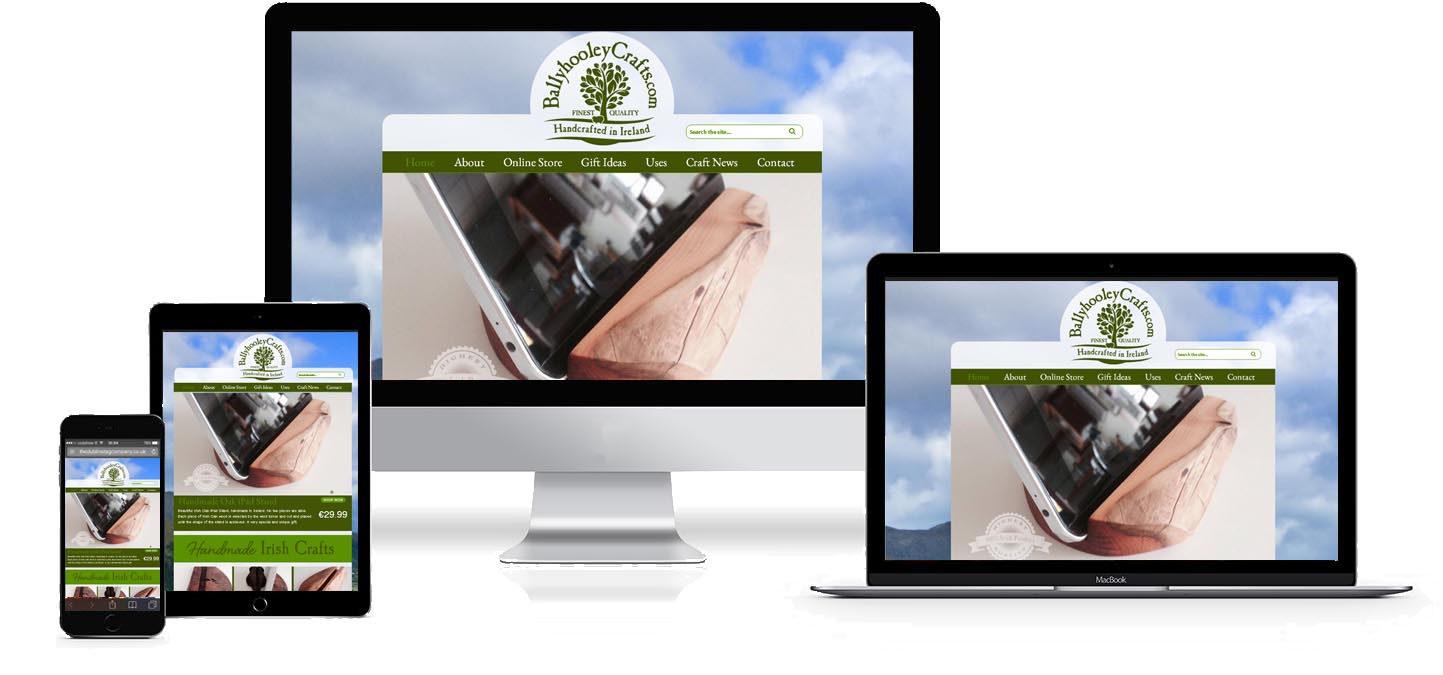 Image and link to Ballyhooley Crafts Web Site Development