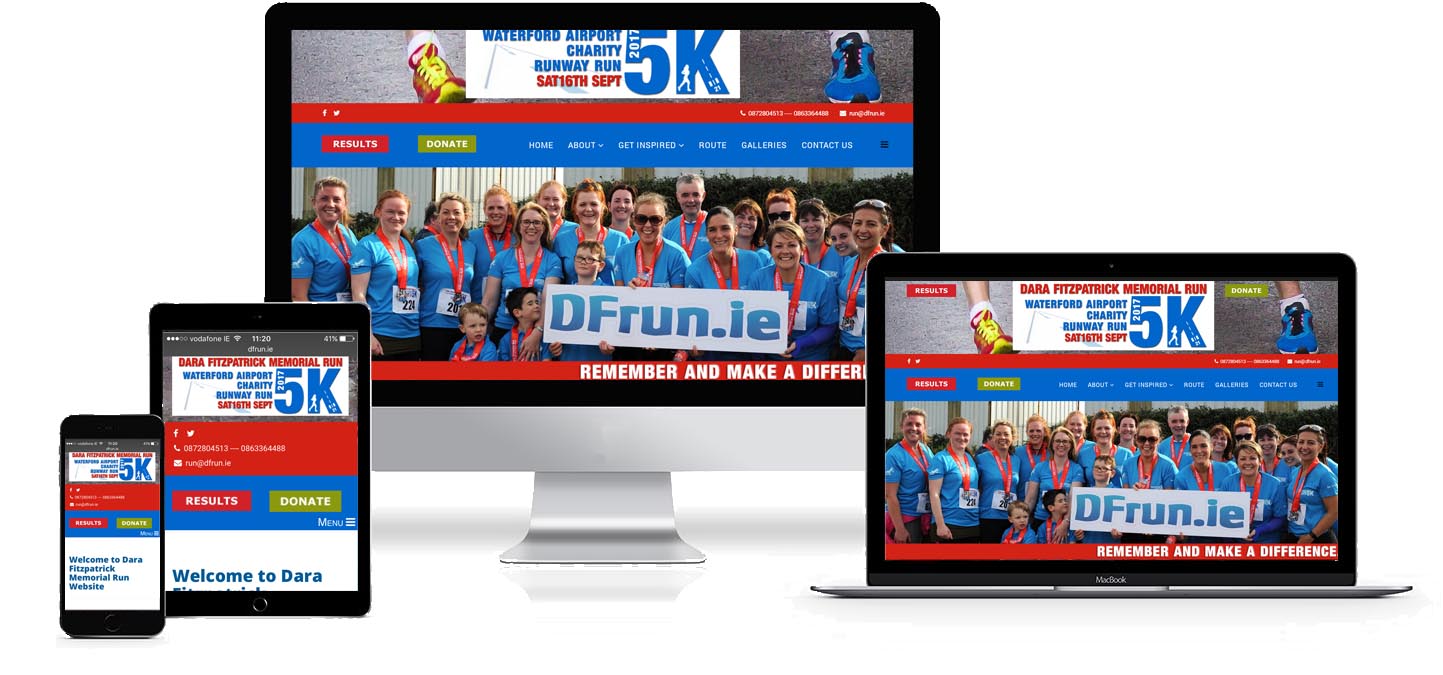 dfrun website design project image
