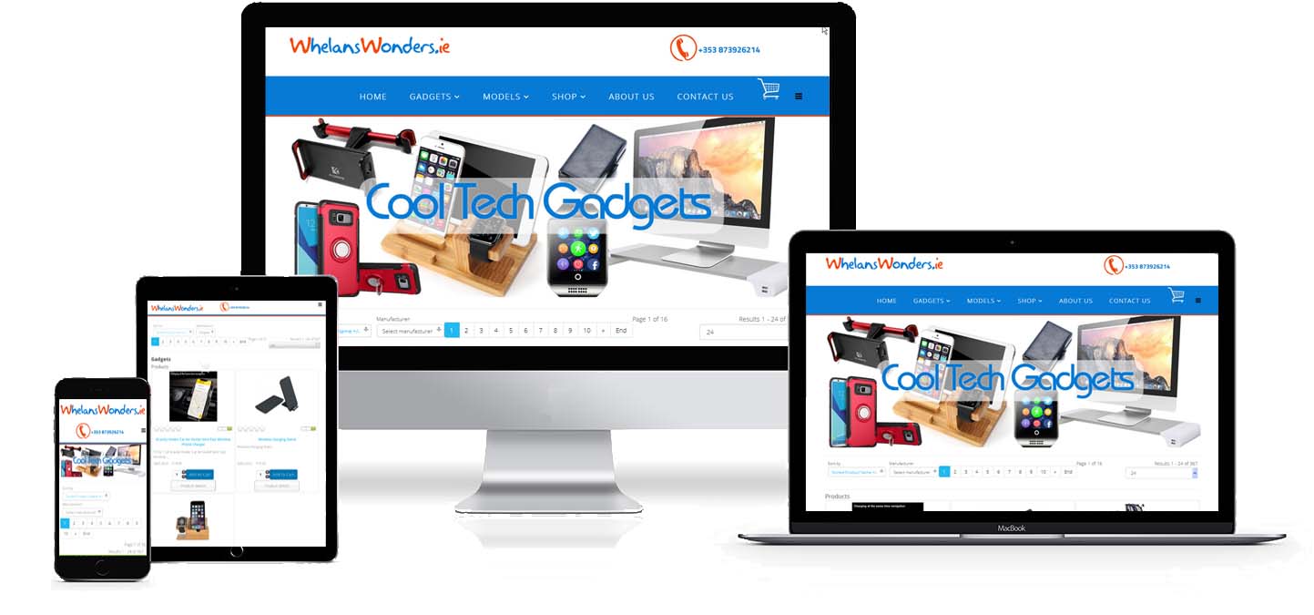 whelans wonders website design project image
